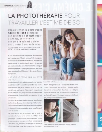 Article femme photo-thérapie annecy